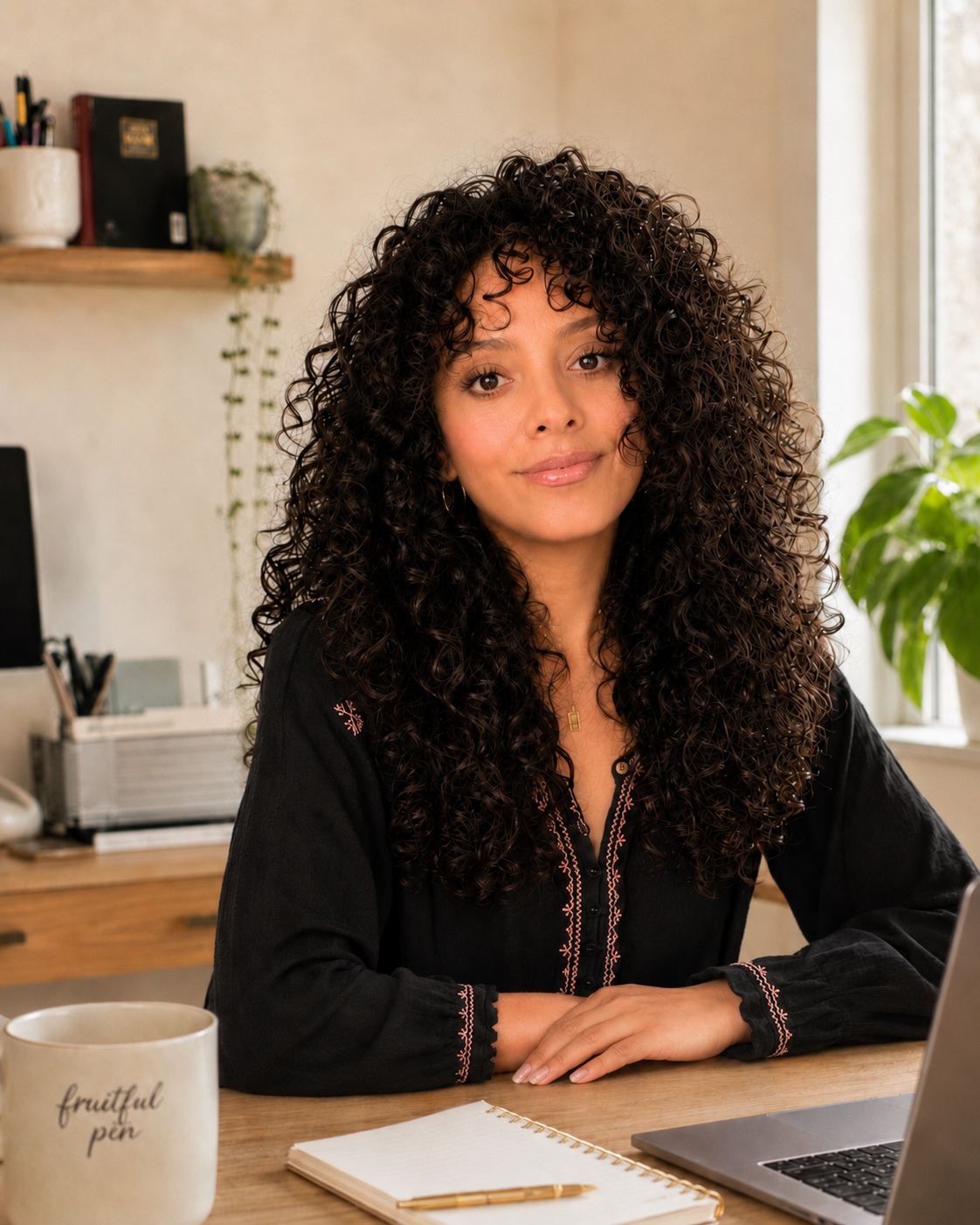 Susy, Fruitful Lab co-founder, seated at a strategy desk.